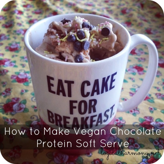 Vegan Chocolate Protein Soft Serve Recipe