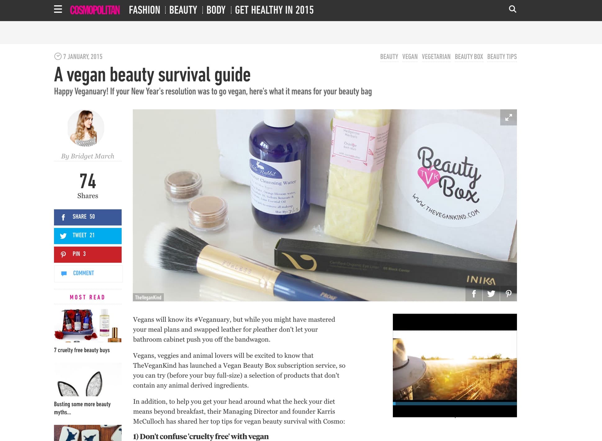 Logical Harmony featured by Cosmopolitan UK