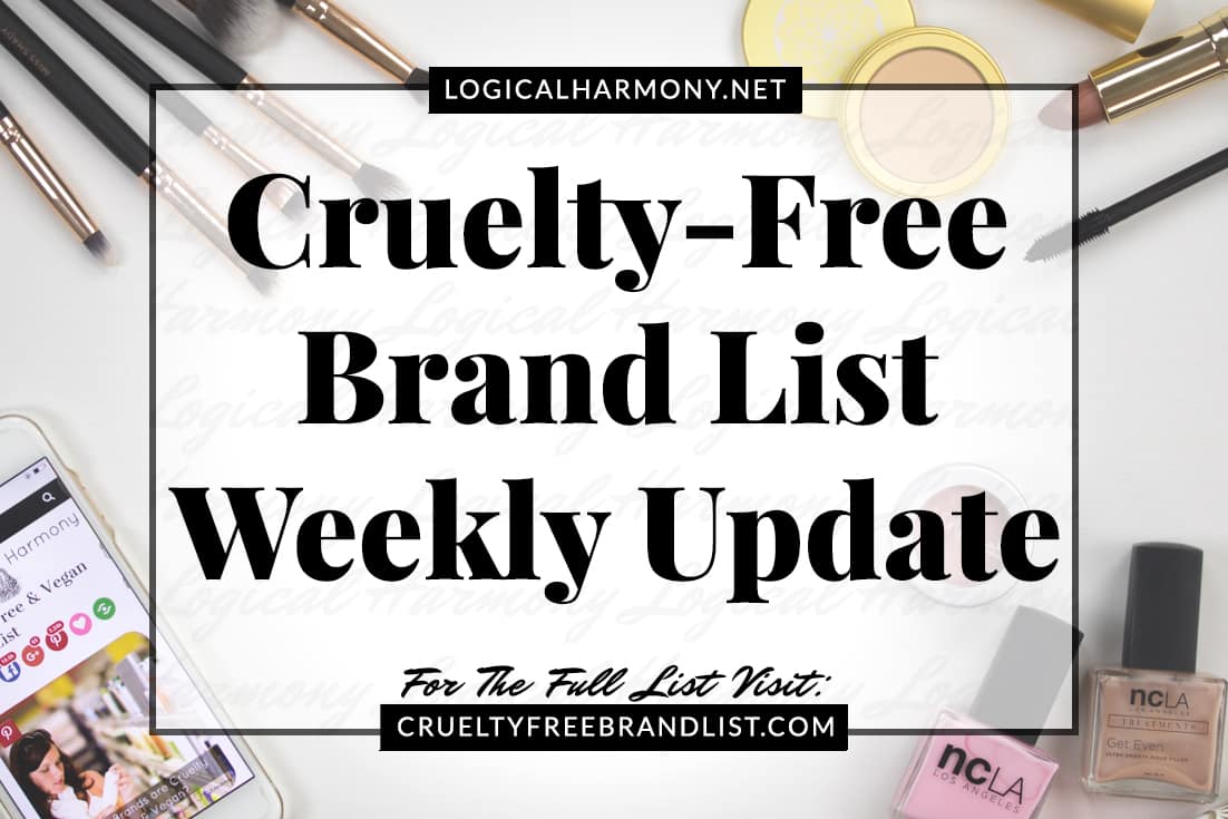 Cruelty Free Brand List Weekly Update